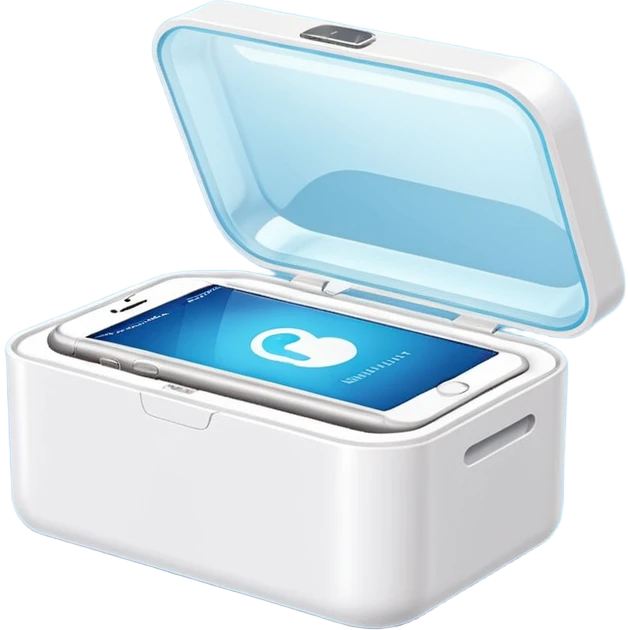 UV sanitising box for phones emoji