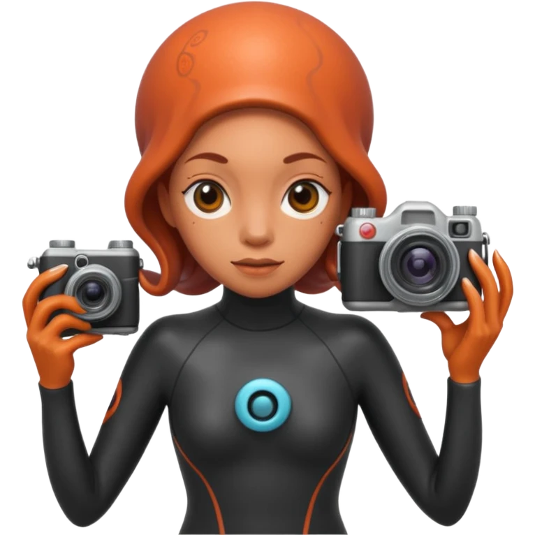 octopus woman with camera  emoji