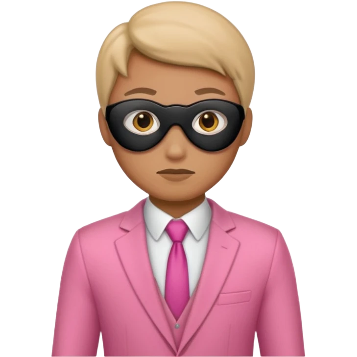 Ladrón con traje rosa  emoji