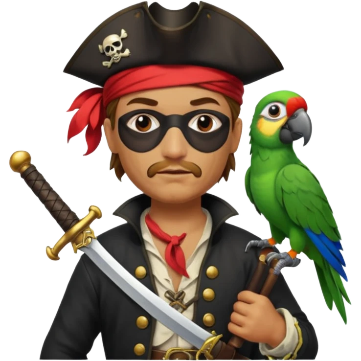 pirate and parrot emoji