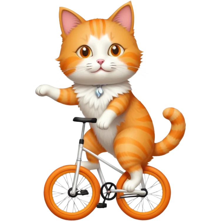 Cat riding a unicycle  emoji