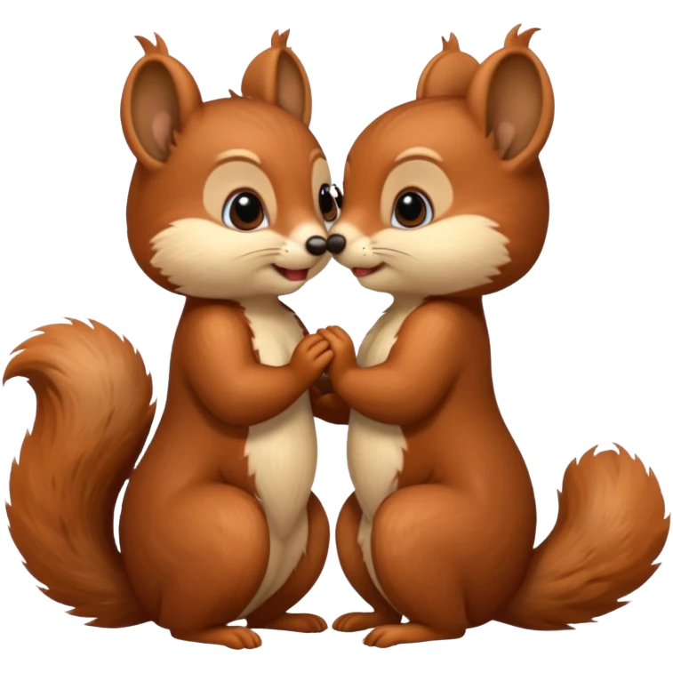Two squirrels kissing emoji