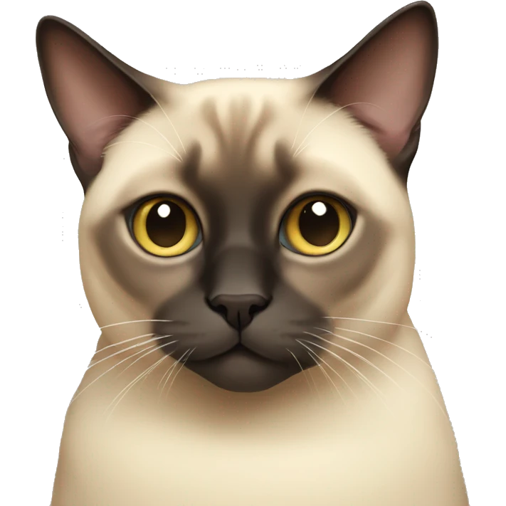 Fat Siamese cat emoji