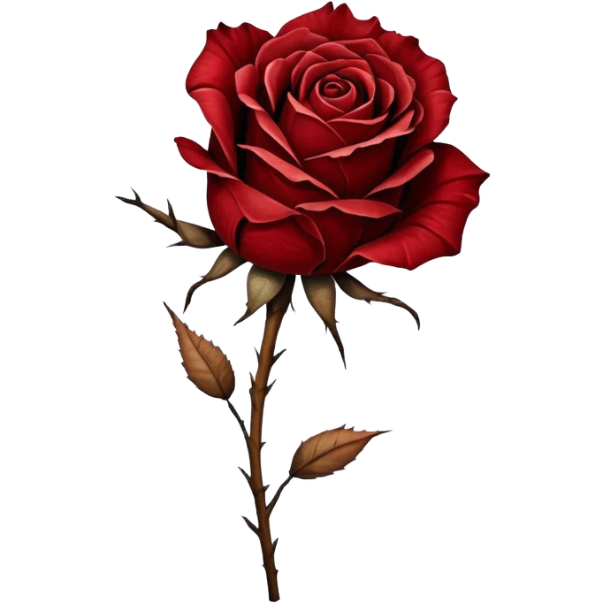 Dried red rose emoji