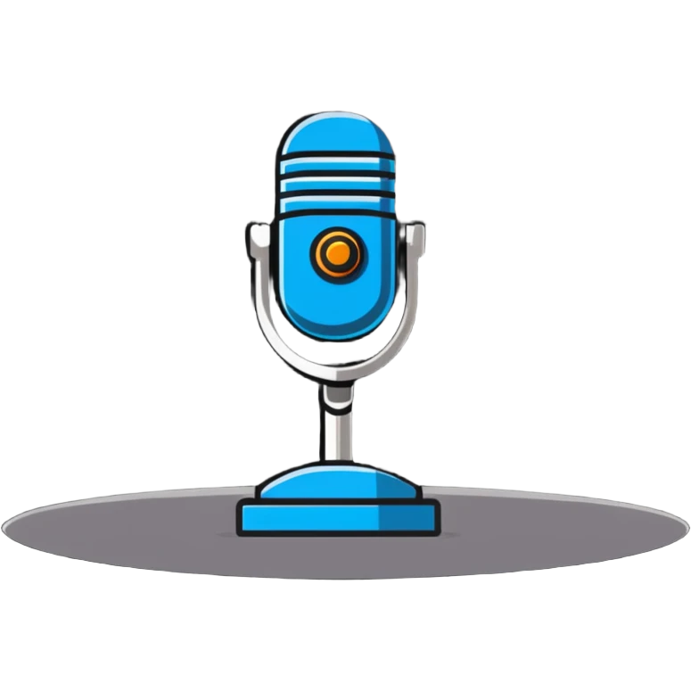 Microphone on stage with spotlights emoji