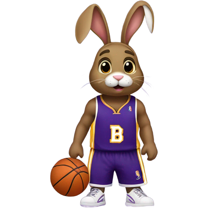 Bunny with Kobe Bryant jersey emoji