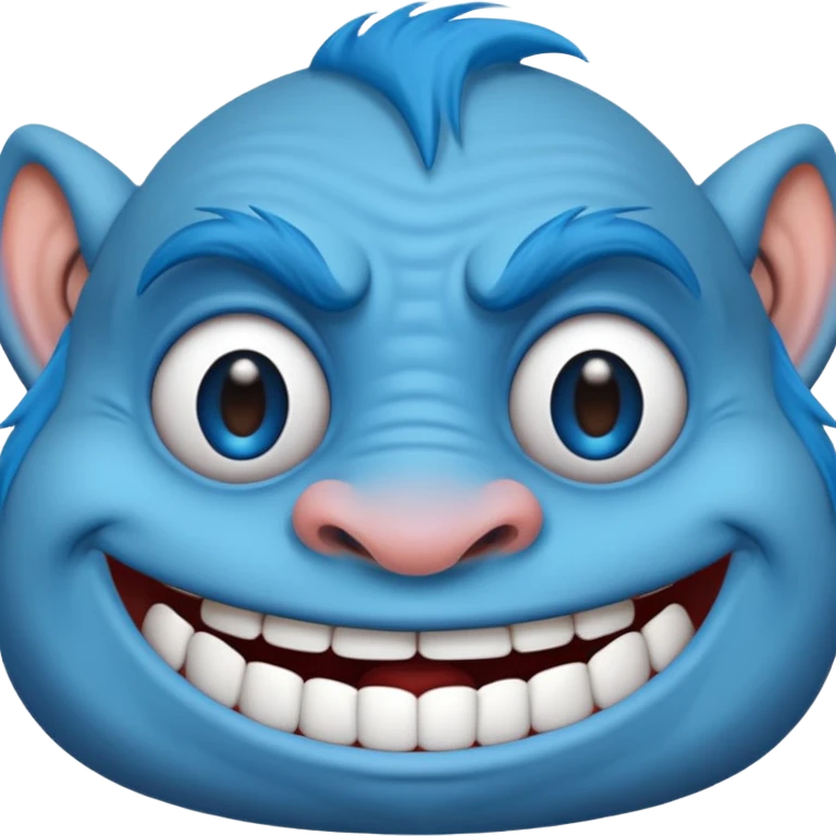 Blue troll faces emoji