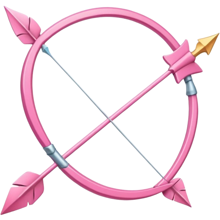 Pink cupids bow and arrow emoji