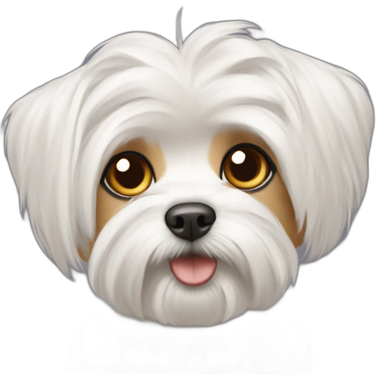Maltese and Yorkshire mix emoji