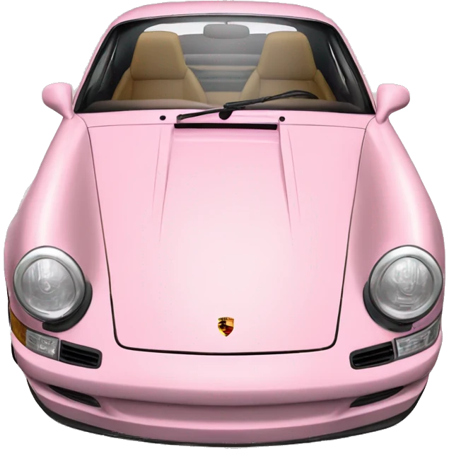 realistic car porsche light pink emoji