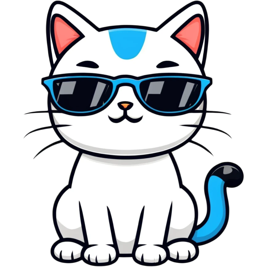 Cat with sunglasses emoji