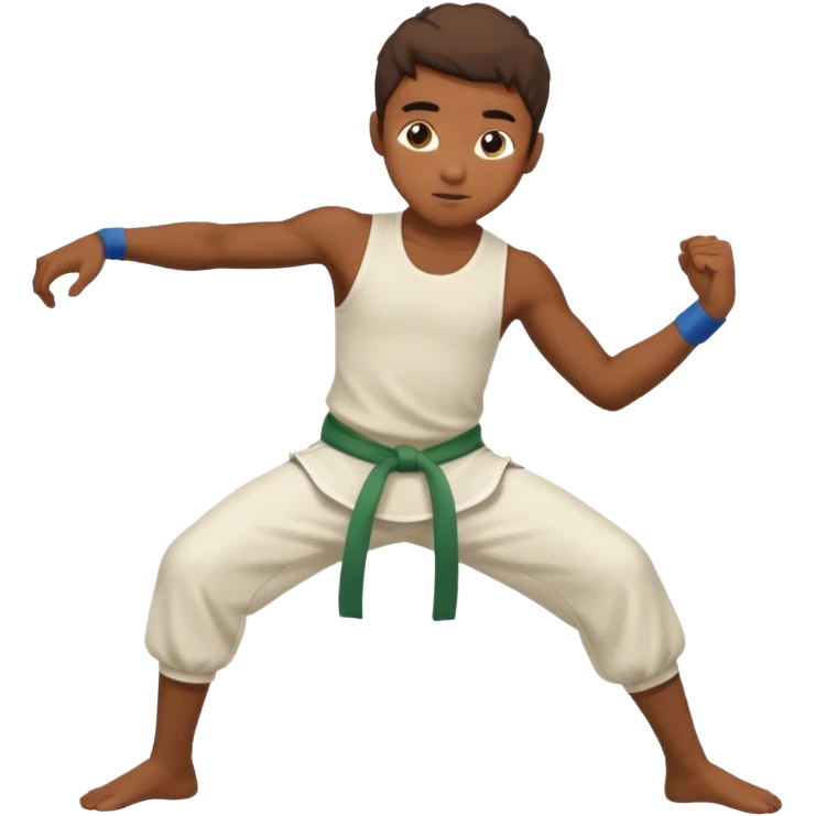 Faça um menino jogando capoeira  emoji