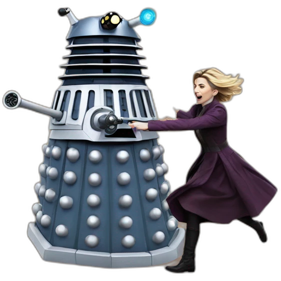 dalek chasing jodie whittaker emoji