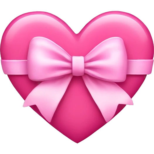 pink heart with light pink bow emoji