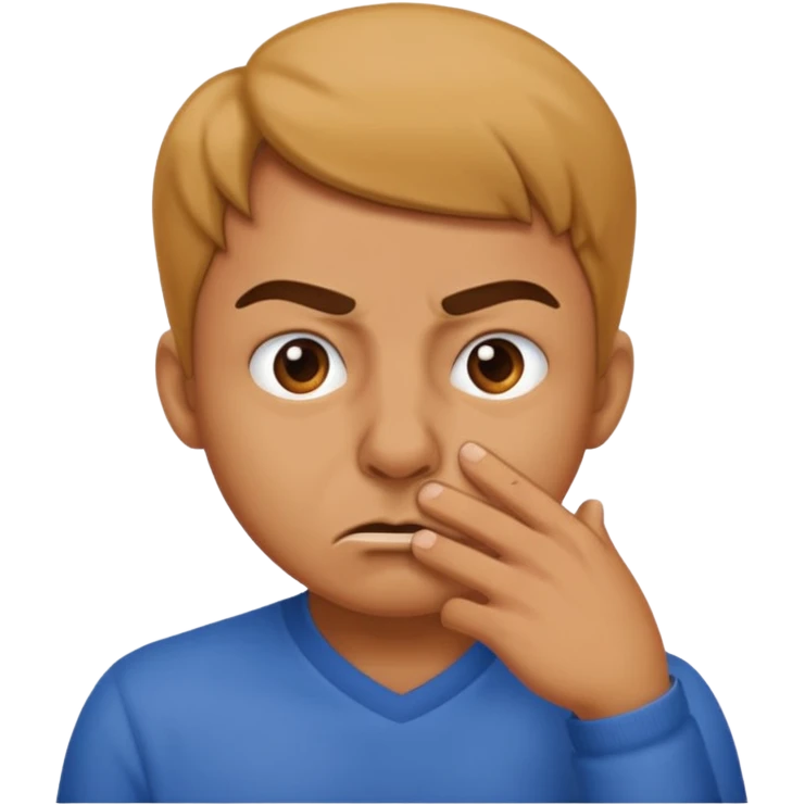 pinching nose angrily nose nose emoji