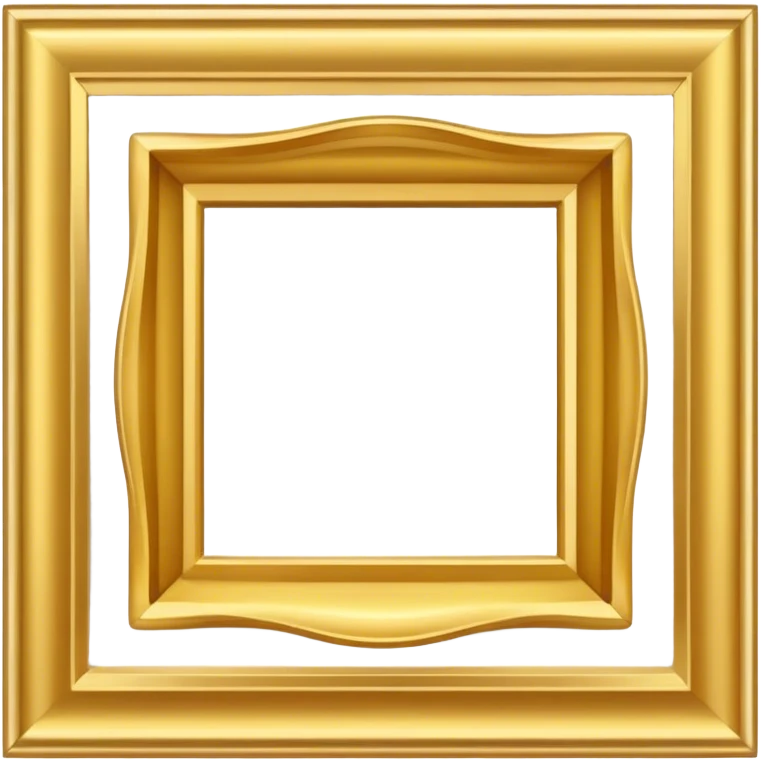 empty Square gold frame emoji