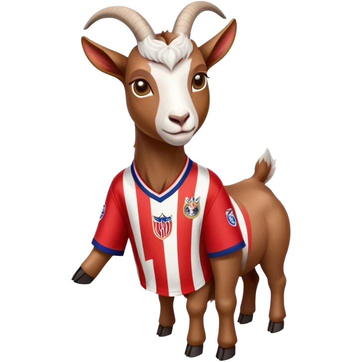 Goat wearing Chivas jersey emoji