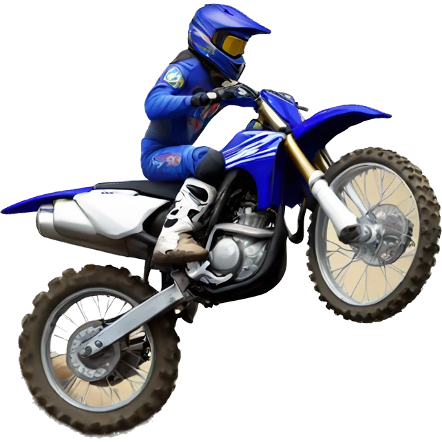 Yamaha Dirt bike wheeling emoji