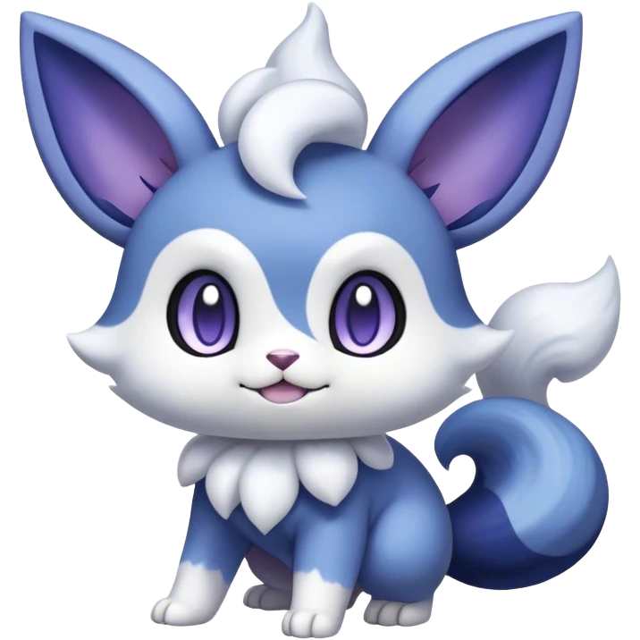 Minccino-Espurr-Meowstic-creature-hybrid, full body  emoji