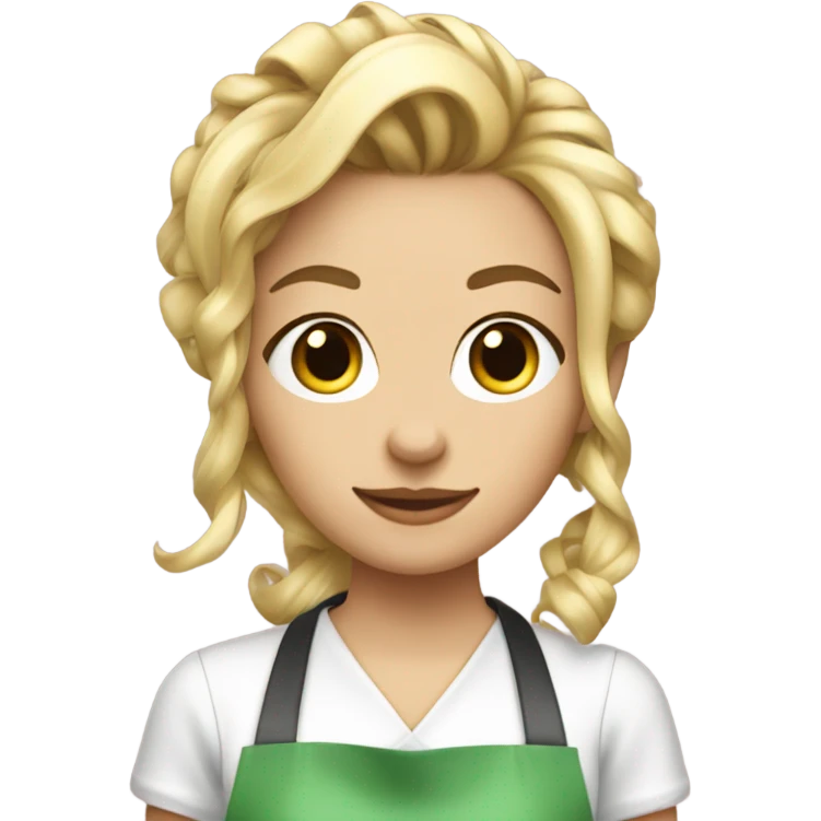hairstylist blonde and young emoji