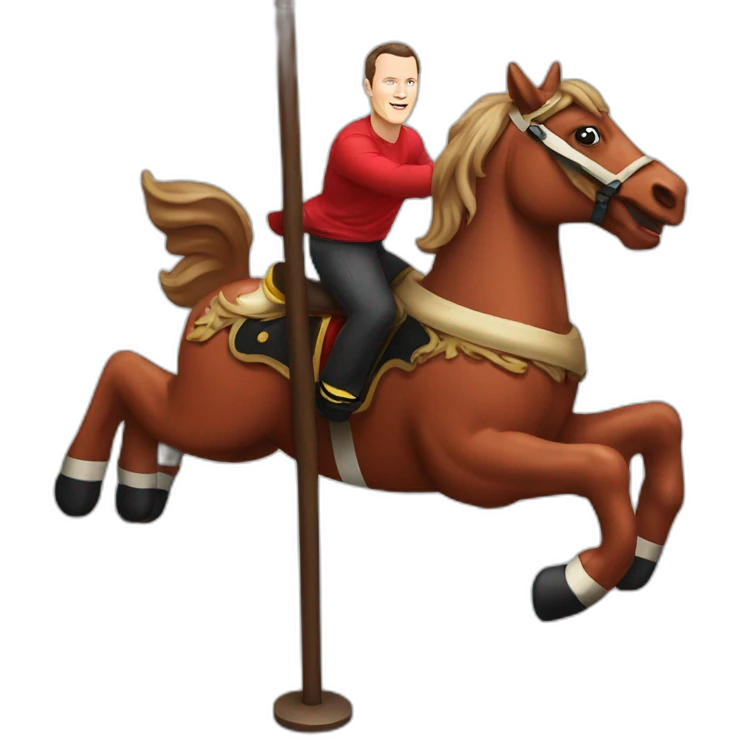 Jonathan Toews riding a merry go round emoji