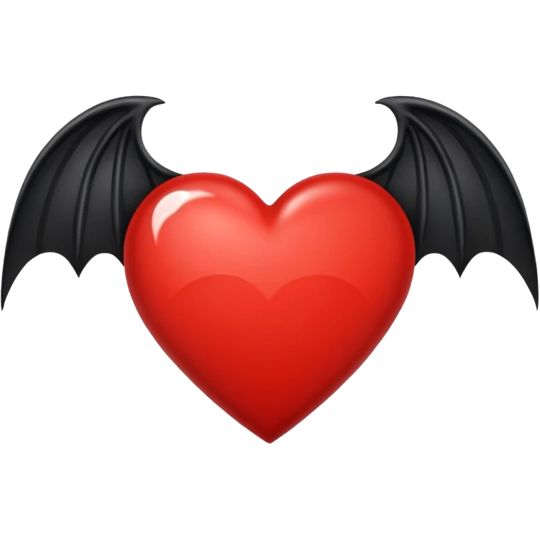 heart with black bat wings emoji