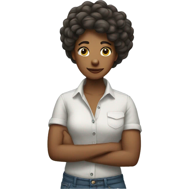 Shirt hair woman in love emoji