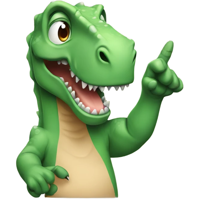 Dinosaur hold up middle finger  emoji