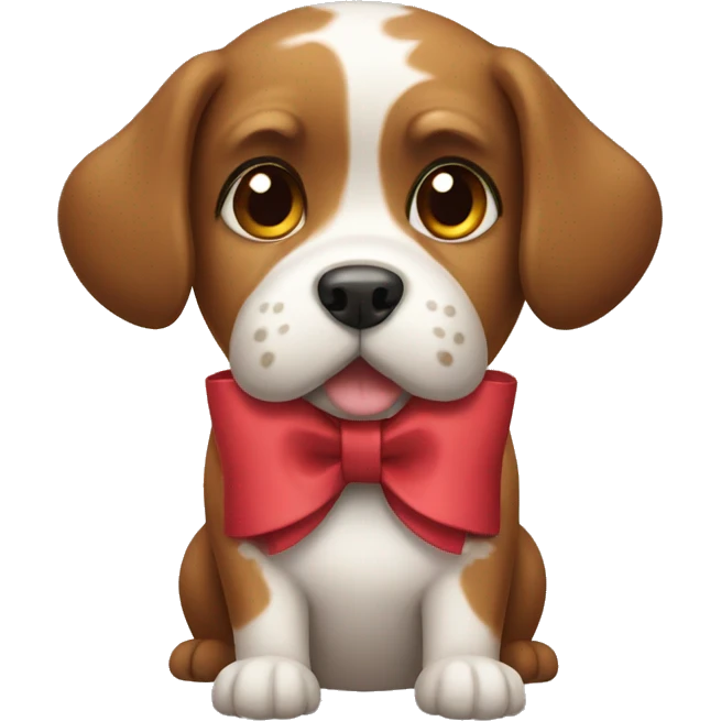 Dog with bow emoji