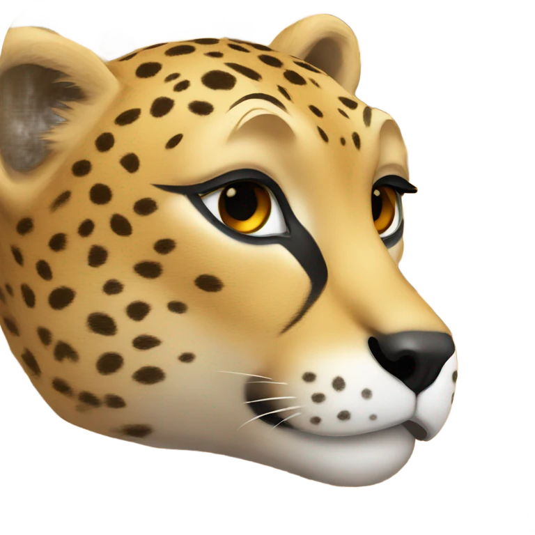 cheetah kissing  emoji