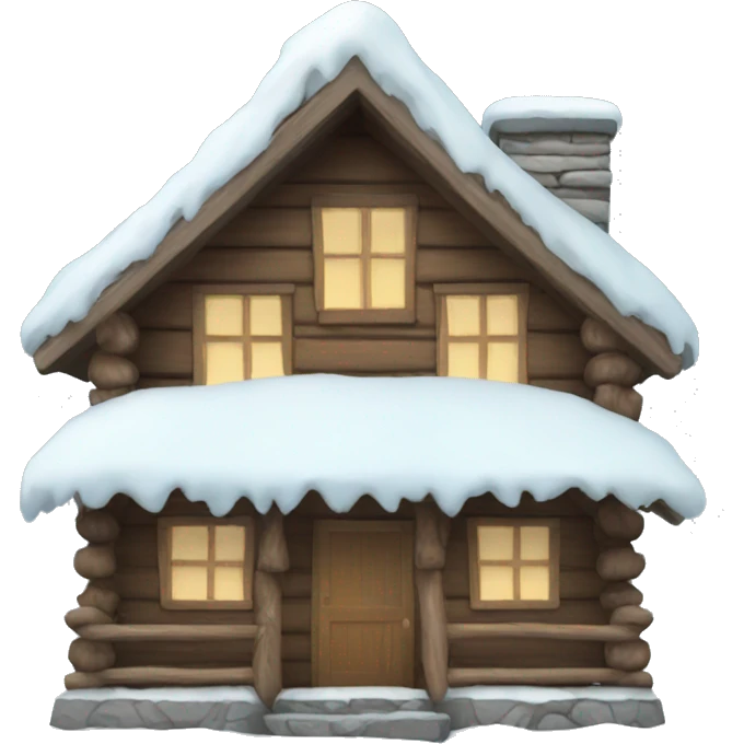 Snowy cabin emoji