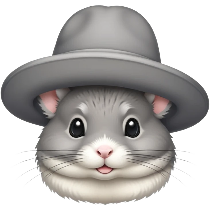 Chinchilla with hat emoji