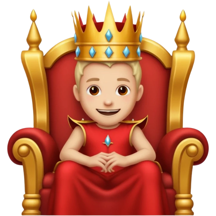 Creer une emoji qui est heureuse est diabolique avec curonne et trône  emoji