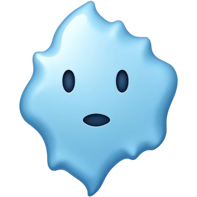 very irregular light blue spot, highly asymmetrical shape, abstract blob with jagged edges emoji