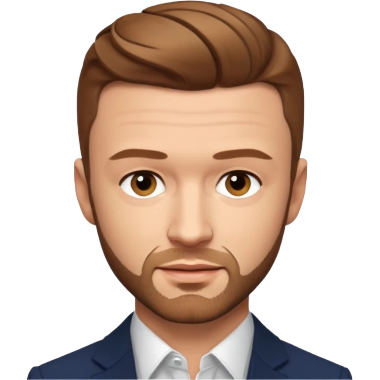 Justin Timberlake with light brown hair emoji