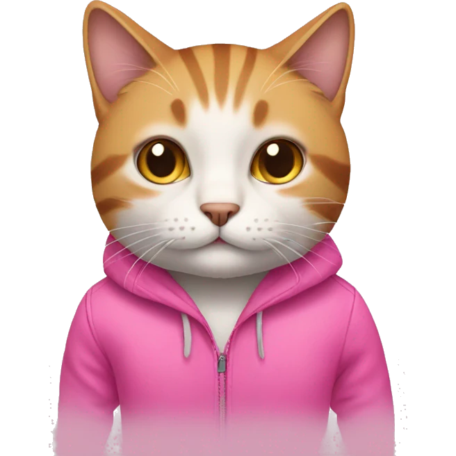cat wearing pink clothes emoji