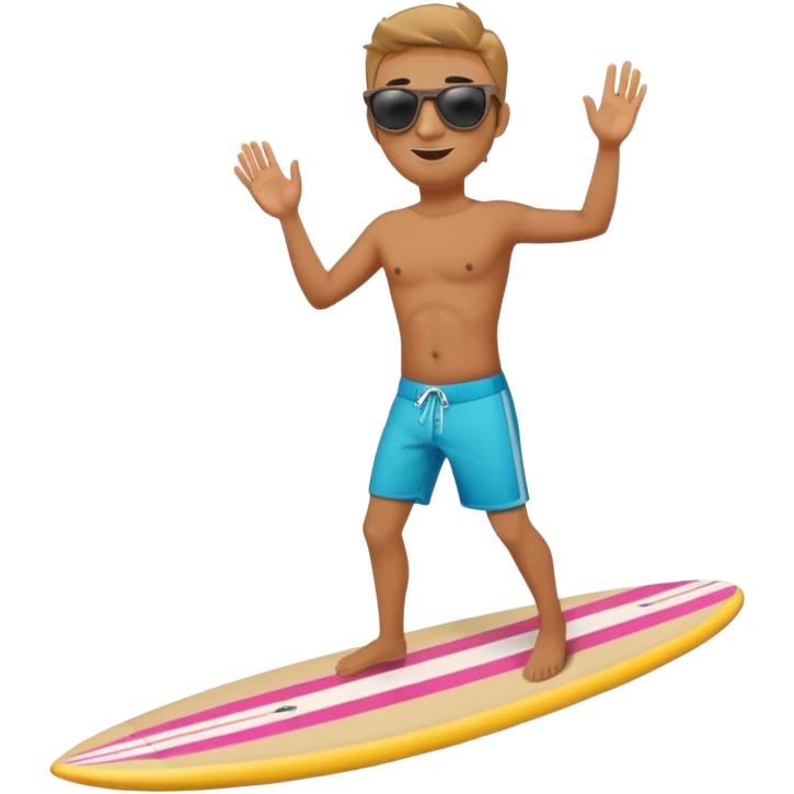 Me on a surfboard emoji
