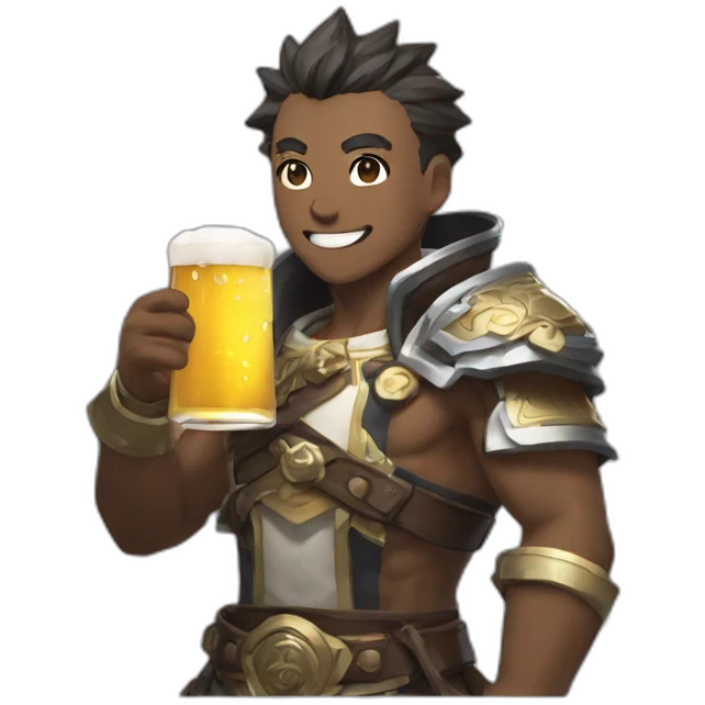 genshin impact paimon with beer emoji