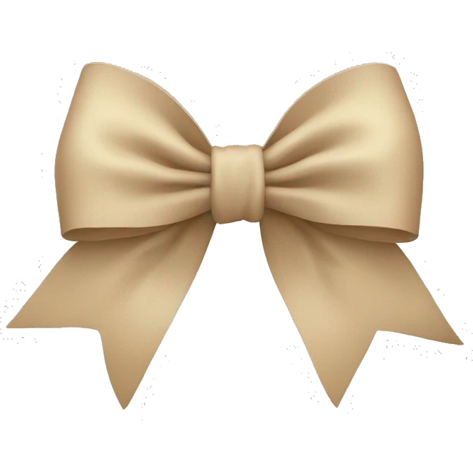 beige bow emoji