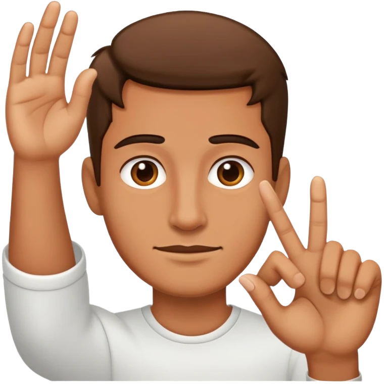 Man with long fingers emoji