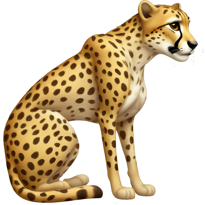 Kissing cheetah emoji