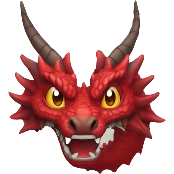 red lunar dragon face emoji