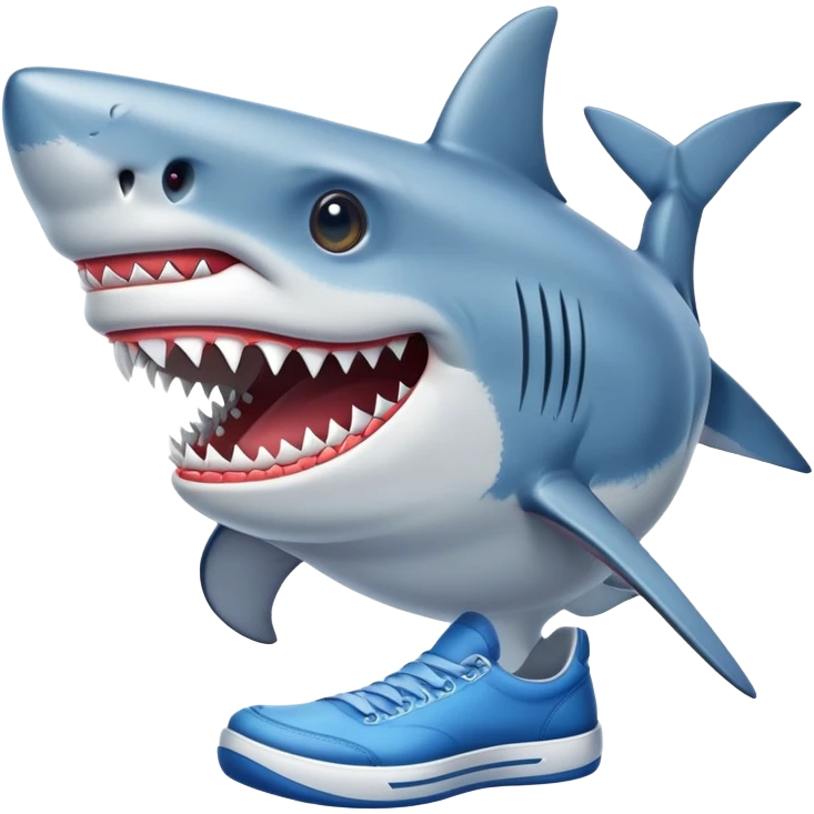 Shark Wearing Blue Shoes emoji