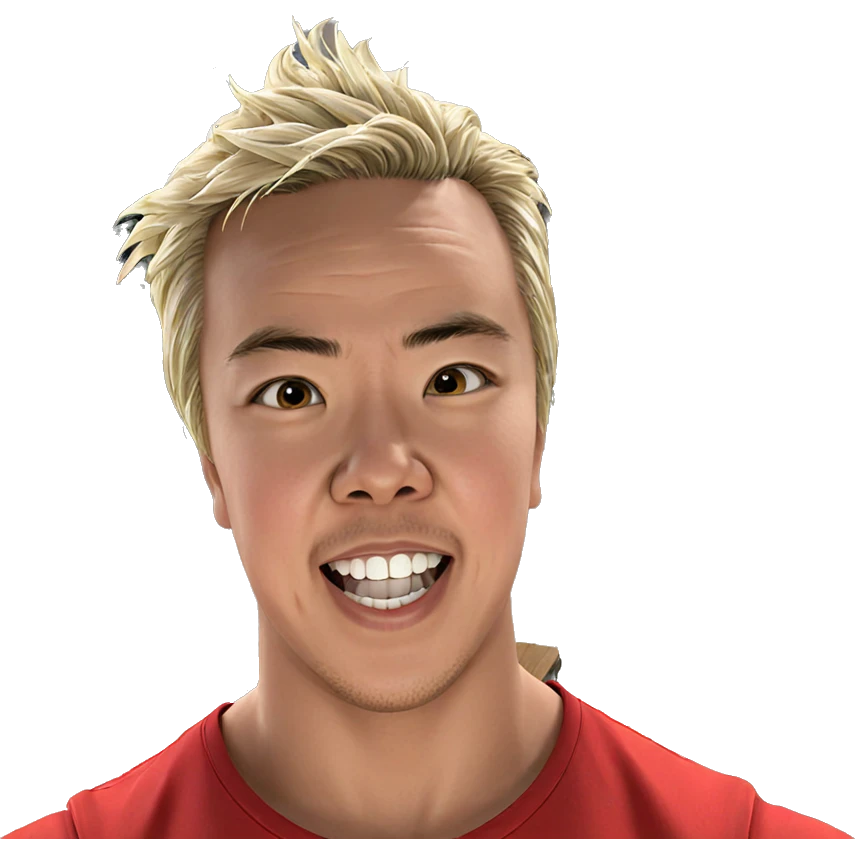 blonde boy in red shirt emoji