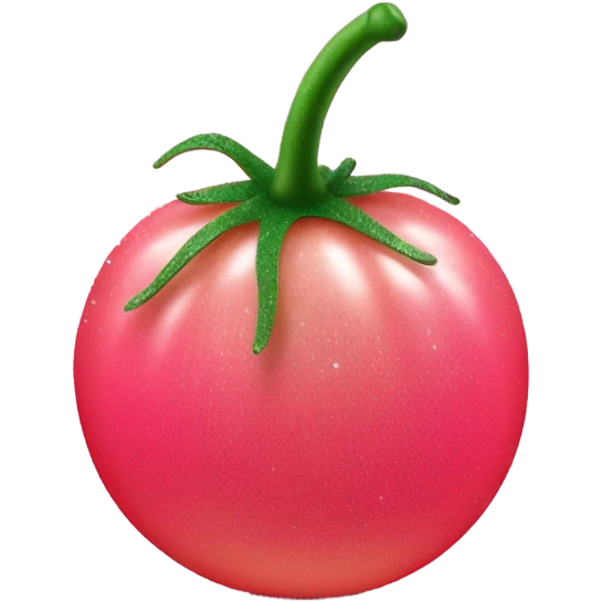 Entire Hot pink and light pink ombre tomato with glitter NO-RED emoji