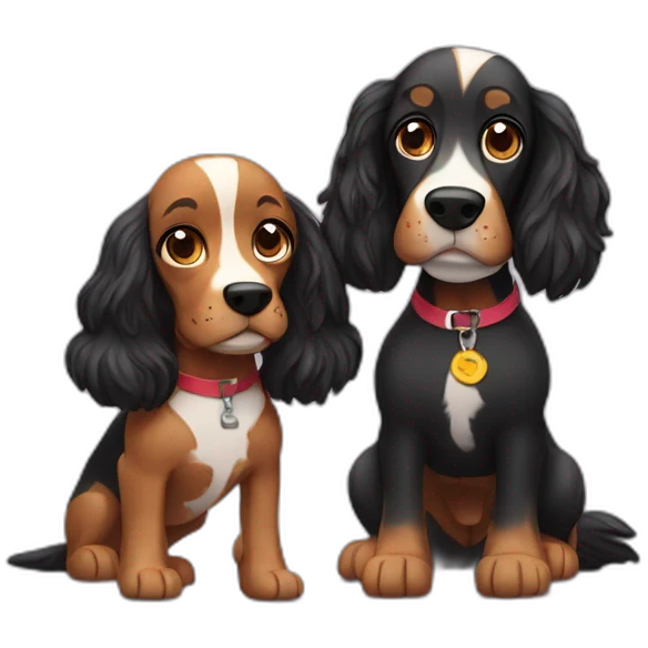 Sprinter spaniel and couple emoji