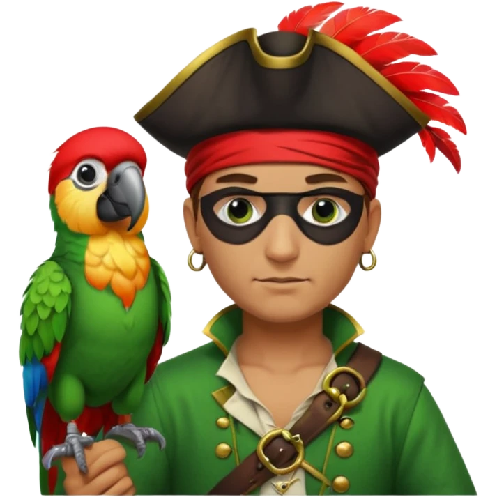 pirate and parrot emoji