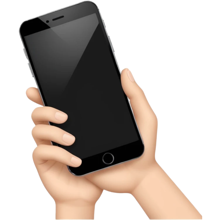 modern smartphone with a blank screen emoji