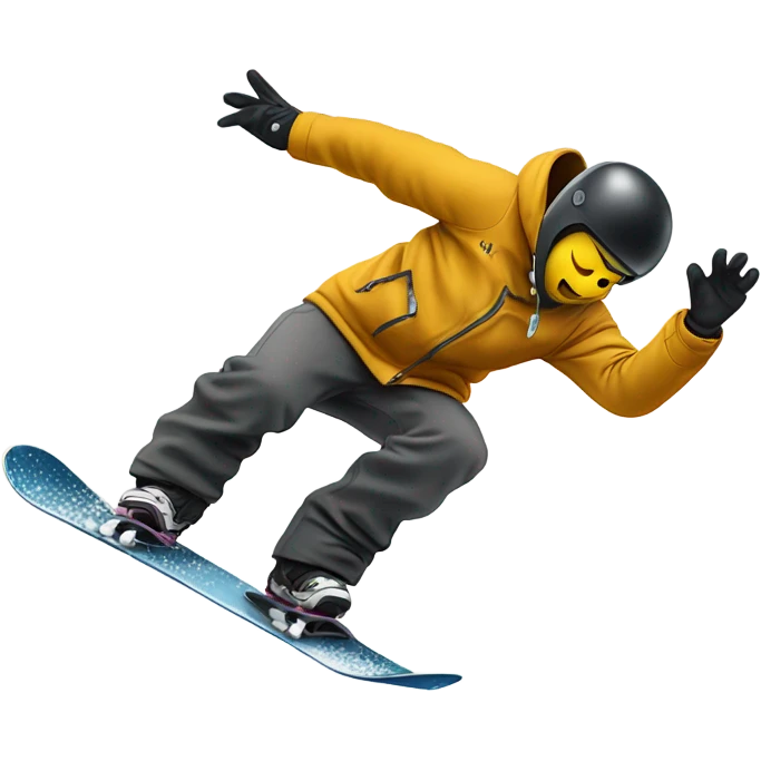 snowboarder falling headfirst on a rail emoji