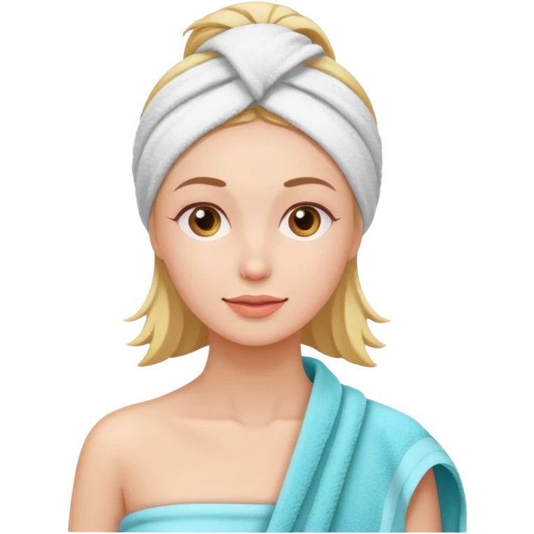 Mujer con toalla de spa emoji